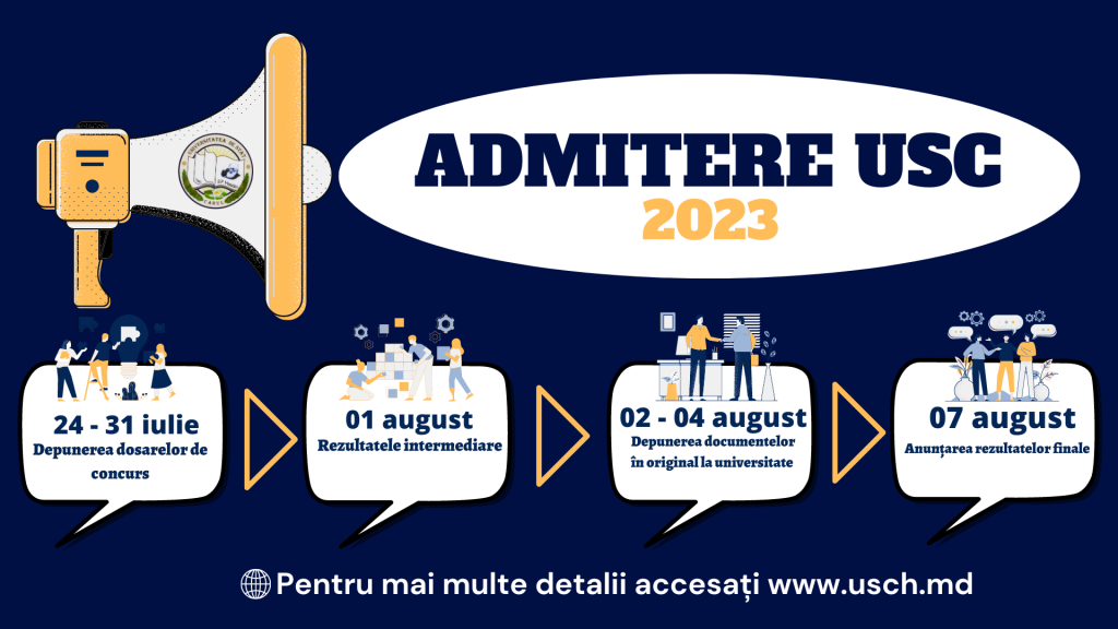 Calendar admitere USC 2023 — Universitatea de Stat "Bogdan Petriceicu